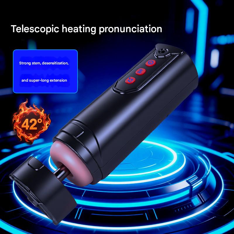 Xinbang F16 Aircraft Cup is a heated, fully automatic, telescopic, variable-frequency, sound-vibrating male masturbation cup for adults