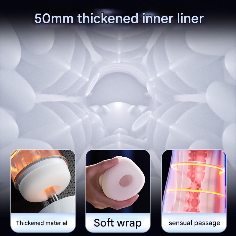 Fully automatic intelligent male masturbator with sound, heating, and suction functions, male penis trainer, adult sex toy