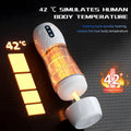 Fully automatic intelligent male masturbator with sound, heating, and suction functions, male penis trainer, adult sex toy