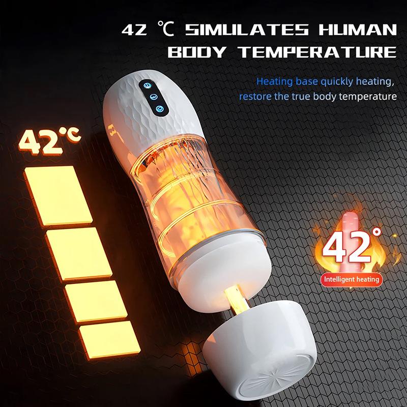 Fully automatic intelligent male masturbator with sound, heating, and suction functions, male penis trainer, adult sex toy