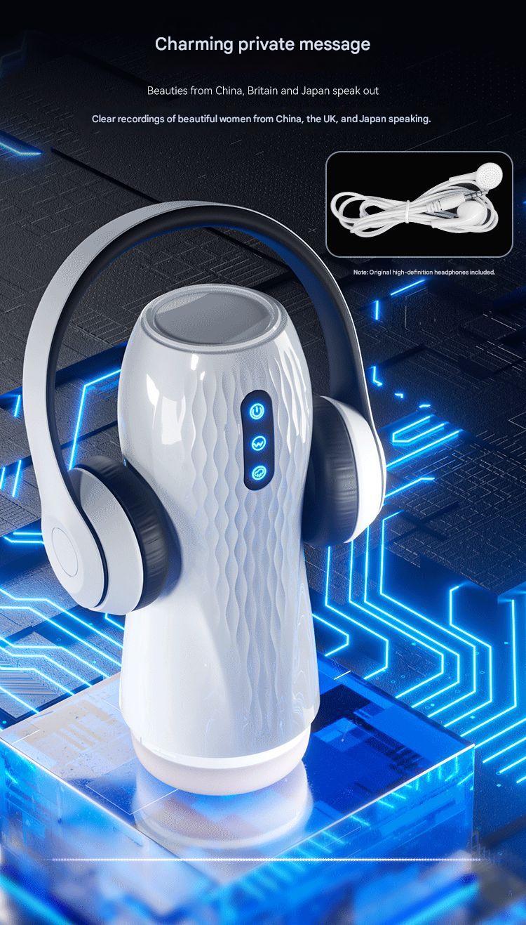Fully automatic intelligent male masturbator with sound, heating, and suction functions, male penis trainer, adult sex toy